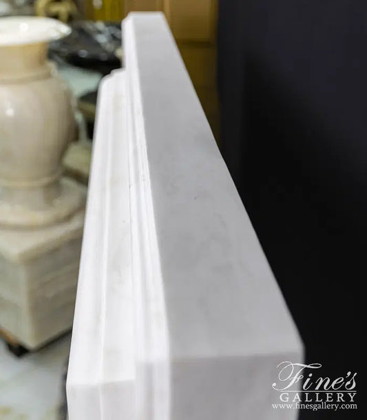Bolection Style Fireplace Mantel in Statuary White Marble - MFP-747