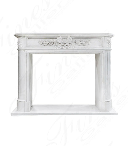 Imported Regency Style Fireplace Mantel in Statuary White Marble - MFP-2495
