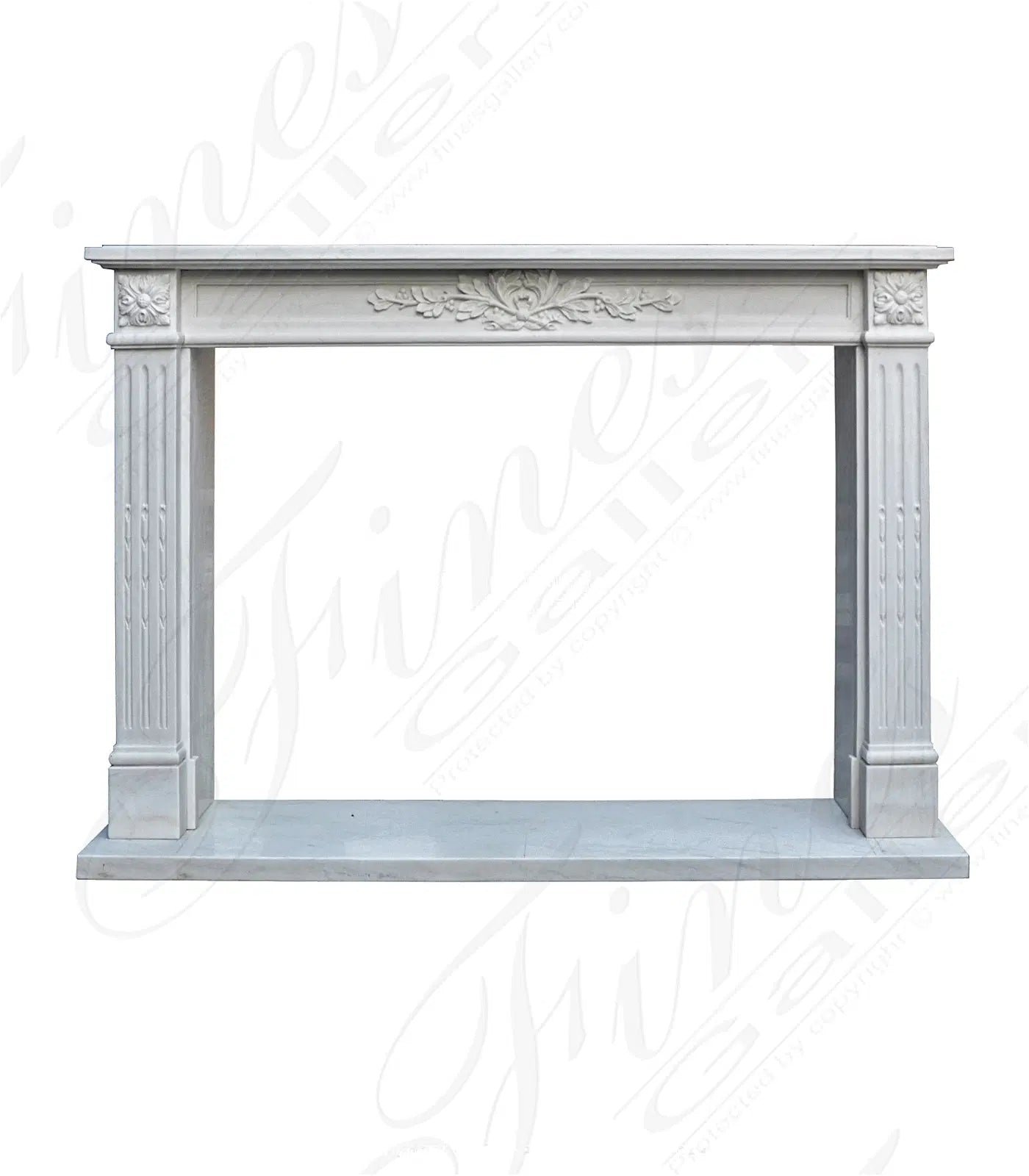 Lovely English Regency Style Mantel in Statuary Marble - MFP-2638
