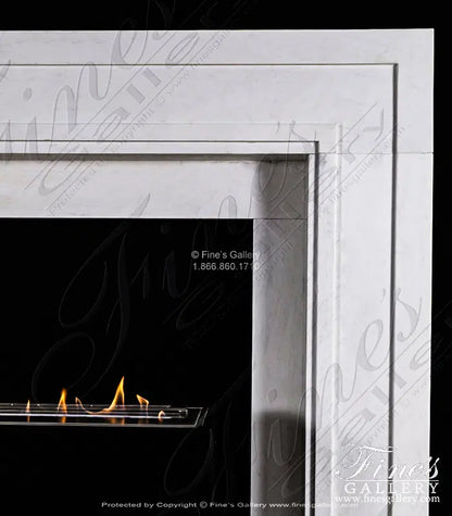 Contemporary Mantel in Statuary Marble - MFP-2478