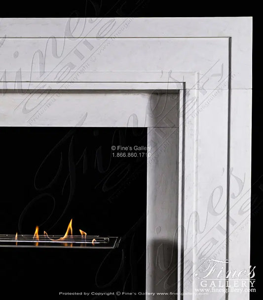 Contemporary Mantel in Statuary Marble - MFP-2478