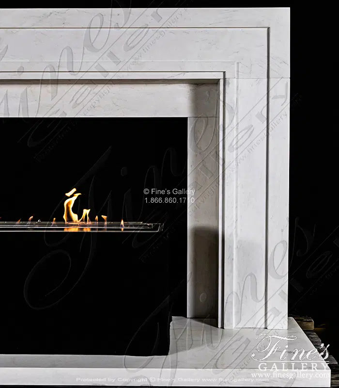 Contemporary Mantel in Statuary Marble - MFP-2478