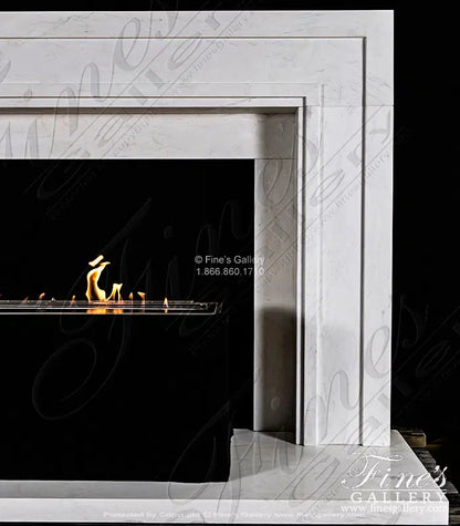 Contemporary Mantel in Statuary Marble - MFP-2478