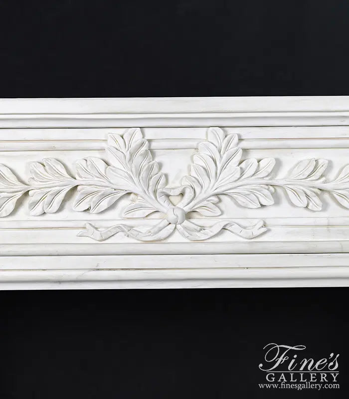 Imported Regency Style Fireplace Mantel in Statuary White Marble - MFP-2495