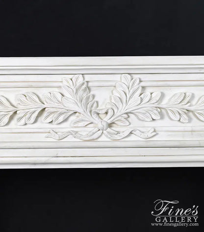Imported Regency Style Fireplace Mantel in Statuary White Marble - MFP-2495