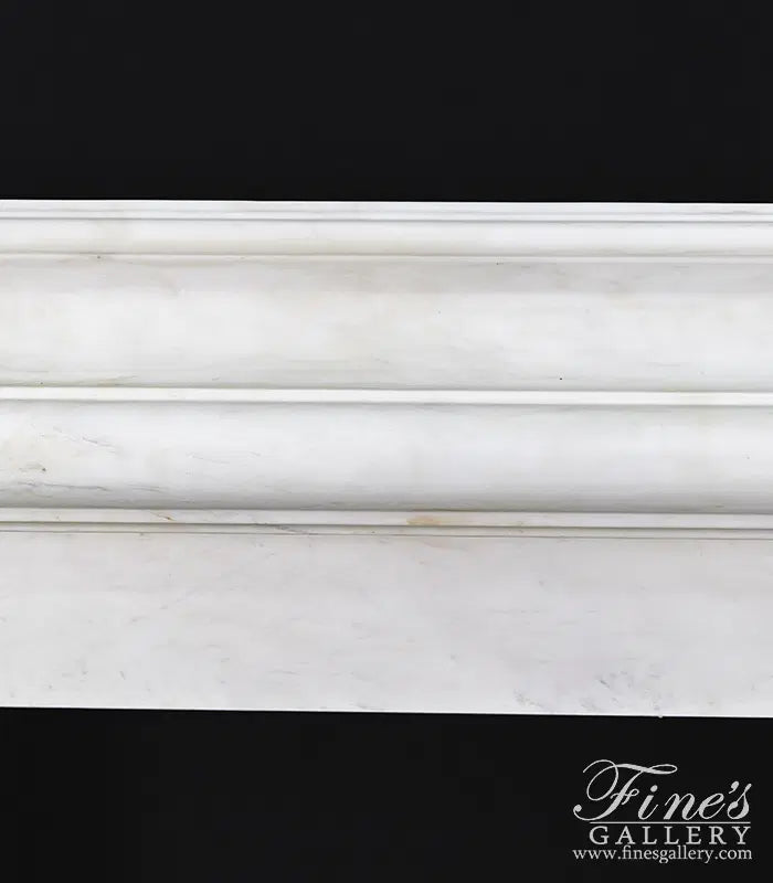 Bolection Style Fireplace Mantel in Statuary White Marble - MFP-747