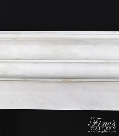 Bolection Style Fireplace Mantel in Statuary White Marble - MFP-747