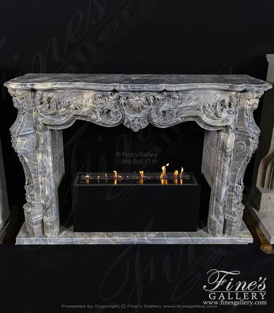 Stunning King Rococo Mantel in Breccia Antique Marble - MFP-2441