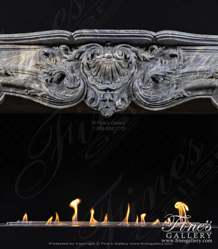 Stunning King Rococo Mantel in Breccia Antique Marble - MFP-2441